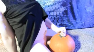Worst Halloween Special Ever: Trans Girl Fucks a Pumpkin