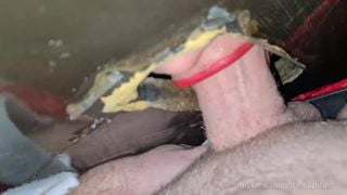 Feeding my Thick Cock to a Hungry CUMSLUT through the Gloryhole