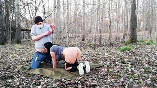 Hot Sex in the Park with Coronavirus Masks