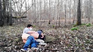 Hot Sex in the Park with Coronavirus Masks