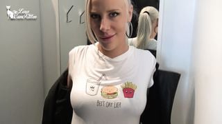 Fick mich PUBLIC in der Umkleide | Spermaschlampe im Shopping Center