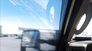 Public Cum Walk - Blonde Nervously Swallows Huge Cum Mouthful At The Mall!