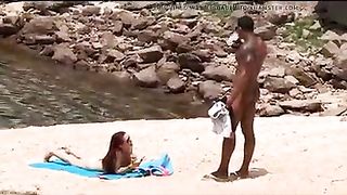 Big dicked Jesus Reyes finds and fucks a girl at the beach