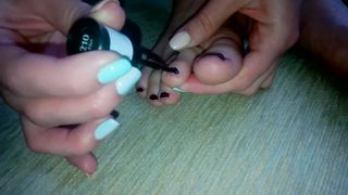 Ksenia s Foot Fetish - Painting Nails On My Sexy Feet