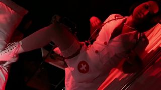 Creepy-Sexy nurse Skin Diamond dances and teases