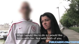 PublicAgent Beautiful brunette fucked in hotel as her bf waits outside