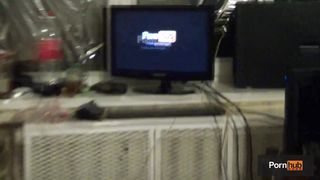 BBW facesitting and got her ass covered with cum