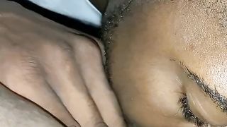 Sexy black guy eats fat juicy pussy