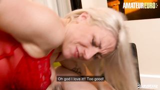 La Cochonne - Mature French MILF Shared Her Asshole With Husband And Friend