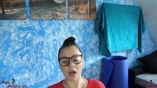 Big ass amateur in red leggings fucked by personal trainer