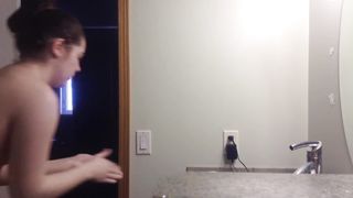 Roommate caught on hidden spy cam getting dressed for class