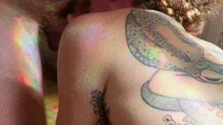 Cheeky FTM begs to get facefucked and fingered with Palimpsest tease