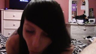 sexy 5 month pregnant chick sucking and riding dick