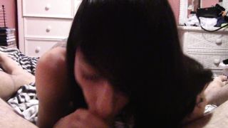 sexy 5 month pregnant chick sucking and riding dick