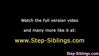 Teen stepsisters lick out