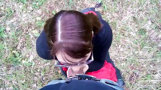 Amateur Blowjob in the forest