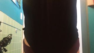 SISTER hidden cam after shower - lotion - Perfect Tits