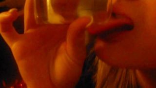 Slow Deepthroat Sucking Blowjob,Milking Hot Cum Into Shot Glass & Swallowed