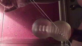 Daddy cum huge and moaning