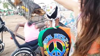 NO PANTIES at BIKE SHOW(part 2) # Show off FUN in March(before Quarantine)