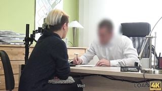 LOAN4K. Loan agent offers sexy customer credit for hard banging