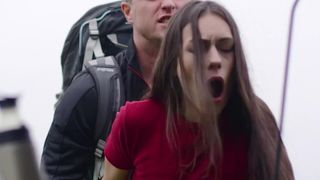 Sexy chick waits for help and a bright orgasm in doggy style