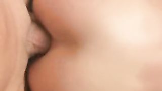 Amateur Teen anal sex at home- Ass to mouth with creampie anal Part 1