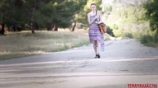 Bree Daniels ambushed under bridge by rough lesbian oral