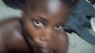 Hood Hoe Sucking In Slum House Ghetto Throat Fuck