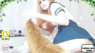 kawaii fox use buttplug and cum creamy cherry_acid