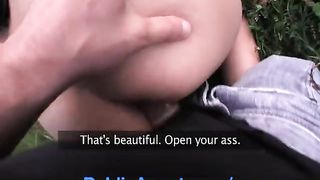 PublicAgent Rita and her big bouncing boobs