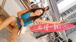 NO PANTIES at Beach Party # Flashing in Public