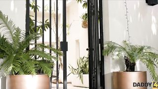 DADDY4K. Mature guy with ease convinces sons sexy GF to have quickie