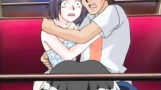 Naughty guys satisfy anime girl with toys