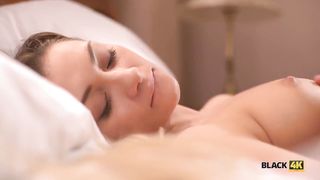 BLACK4K. Awesome interracial action of black man and white princess