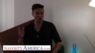 naughty america - demi sutra & kira noir tag team a cute college boy