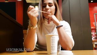 Playing With Lush in Public #3 Swallowing Cum in Change Room!! xxx