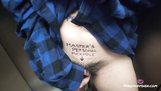 Chinese little sub loves body writing and being exposed