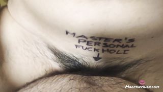 Chinese little sub loves body writing and being exposed