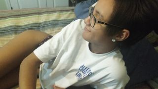 Big White Cock Throat Fucks Tiny Black Teen