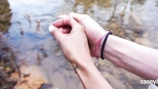 Outdoor Fuck in Public on Hike | Trans & Cis | Casey Kisses & Kylie Kisses