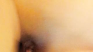 Hot doggie style cum on asshole