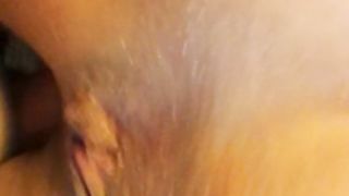 Hot doggie style cum on asshole