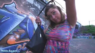 Public Agent Brunete Babe Elisa Tiger Gets Screwed Hard in Public