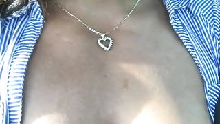 Flashing my boobs while driving.