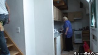 blonde grandma spreads legs for a stranger