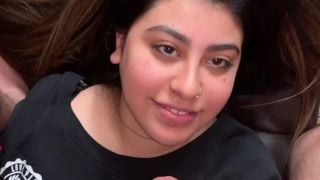 Teen takes snapchats while giving blowjob for facial.