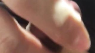 Young Asian Tranny jerking off in shower and big load of cum shot