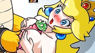 Peach Gets Tittyfucked by Bowser