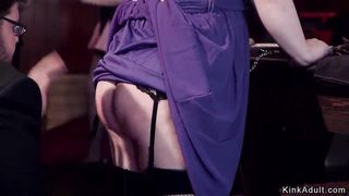 Babes are spanked and orgy bdsm fucked